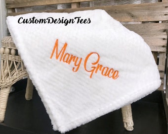 Personalized Plush Textured Blanket, Personalized Blanket, Monogram Plush Blanket, Monogrammed Throw, Birthday Gift, Mother's Day Gift