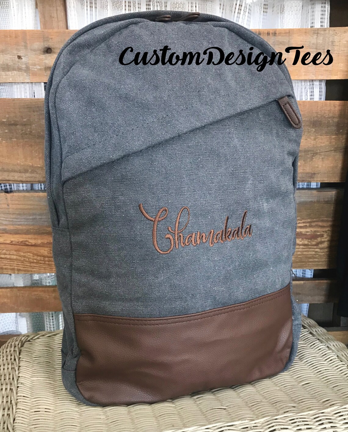 Men's Canvas Backpack Canvas Backpack Laptop Backpack | Etsy