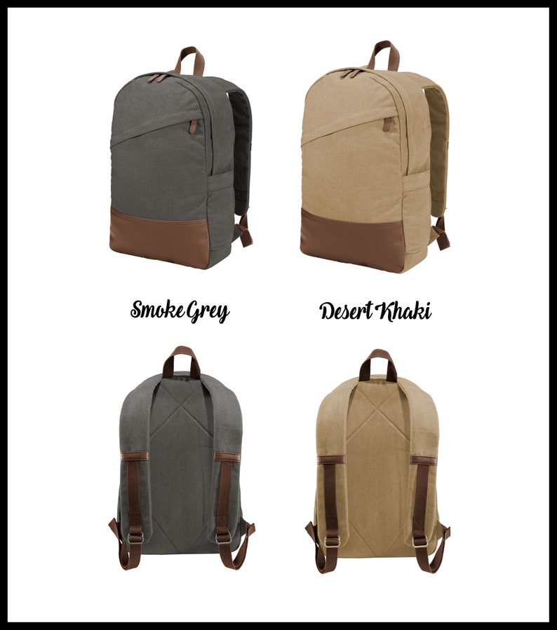 Men's Canvas Backpack Canvas Backpack Laptop Backpack | Etsy
