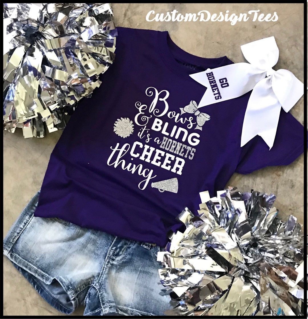 Bows and Bling It's A Cheer Thing Shirt, Cheerleaders Shirt, School ...