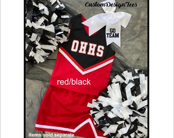 Cheerleader Uniforms , Girls Cheer Uniforms, School Spirit, Cheer Apparel, Custom Design Tees, Girls Cheer Tops, School Spirit Uniforms