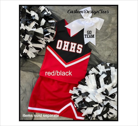 Cheerleader Uniforms Girls Cheer Uniforms School Spirit Cheer Apparel Custom Design Tees Girls Cheer Tops School Spirit Uniforms Etsy UK