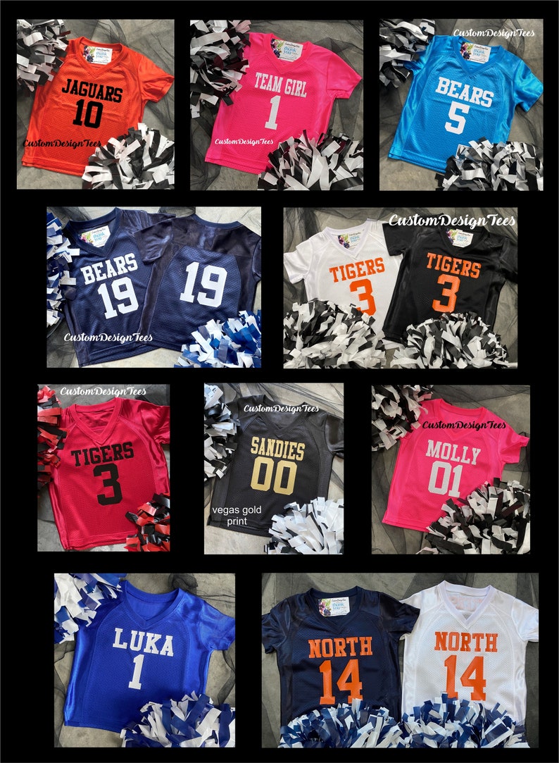 Personalized Football Jersey, Custom Football Fan Jersey, Cheerleader Football Jersey, Football Mom Shirt, Team Spirit Apparel, Toddler immagine 6