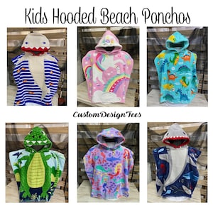 Kids Hooded Towels, Personal Beach Towel Ponchos, Hooded Beach Towel, Cute Beach Towels, Kids Beach Towel, Pool Poncho, Birthday Gift