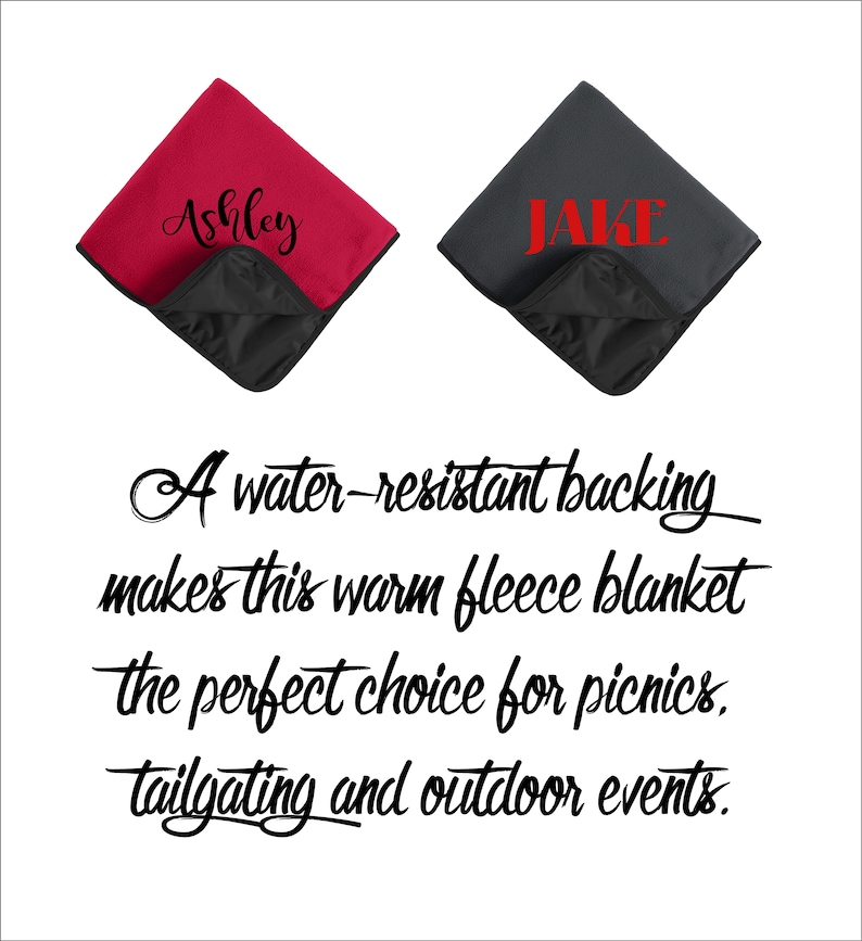 Personalized Fleece Blanket Water Resistant Fleece Blanket Etsy