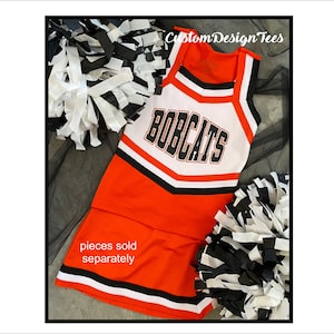 Cheerleader Uniforms , Girls Cheer Uniforms, School Spirit Wear, Ladies Cheer, Custom Design Tees, Girls Cheer Tops, School Spirit Uniforms