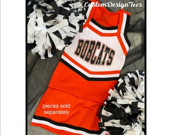 Cheerleader Uniforms , Girls Cheer Uniforms, School Spirit, Ladies Cheer, Custom Design Tees, Girls Cheer Tops, School Spirit Uniforms