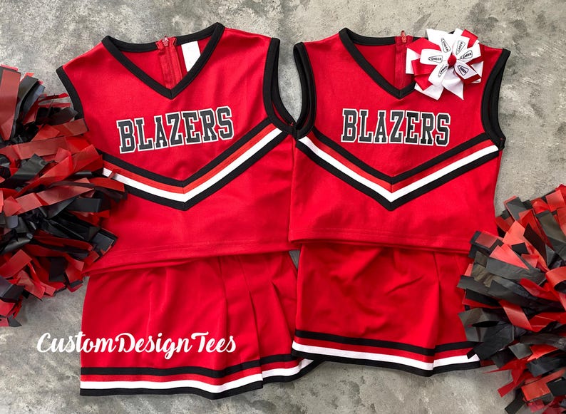 Red And Black Cheer Uniformnull