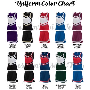 Cheerleader Uniforms , Girls Cheer Uniforms, School Spirit, Ladies Cheer, Custom Design Tees, Girls Cheer Tops, School Spirit Uniforms image 7