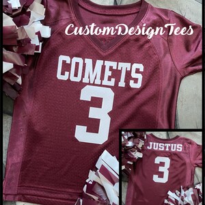 Personalized Football Jersey, Custom Football Fan Jersey, Cheerleader Football Jersey, Football Mom Shirt, Team Spirit Apparel, Toddler immagine 3