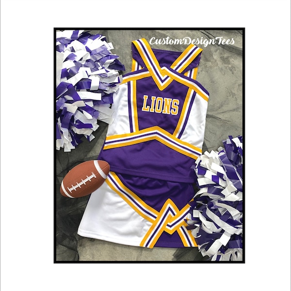 Purple Custom Cheer Uniform Etsy