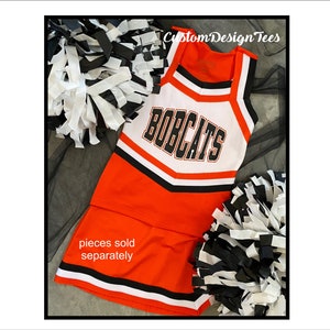 Cheerleader Uniforms , Girls Cheer Uniforms, School Spirit, Ladies Cheer, Custom Design Tees, Girls Cheer Tops, School Spirit Uniforms image 4