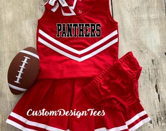 Renvena Youth Girls Cheerleading PerformanceDancewear Cheer Sequins Printed Crop Top With Mini Skirt Cheer Leader Uniform Green 16