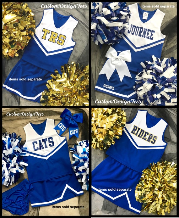 Cheerleader Uniforms Girls Cheer Uniforms School Spirit Cheer Apparel Custom Design Tees Girls Cheer Tops School Spirit Uniforms Etsy UK