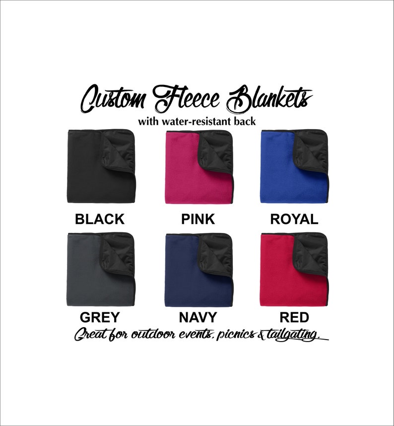 Personalized Fleece Blanket Water Resistant Fleece Blanket Etsy