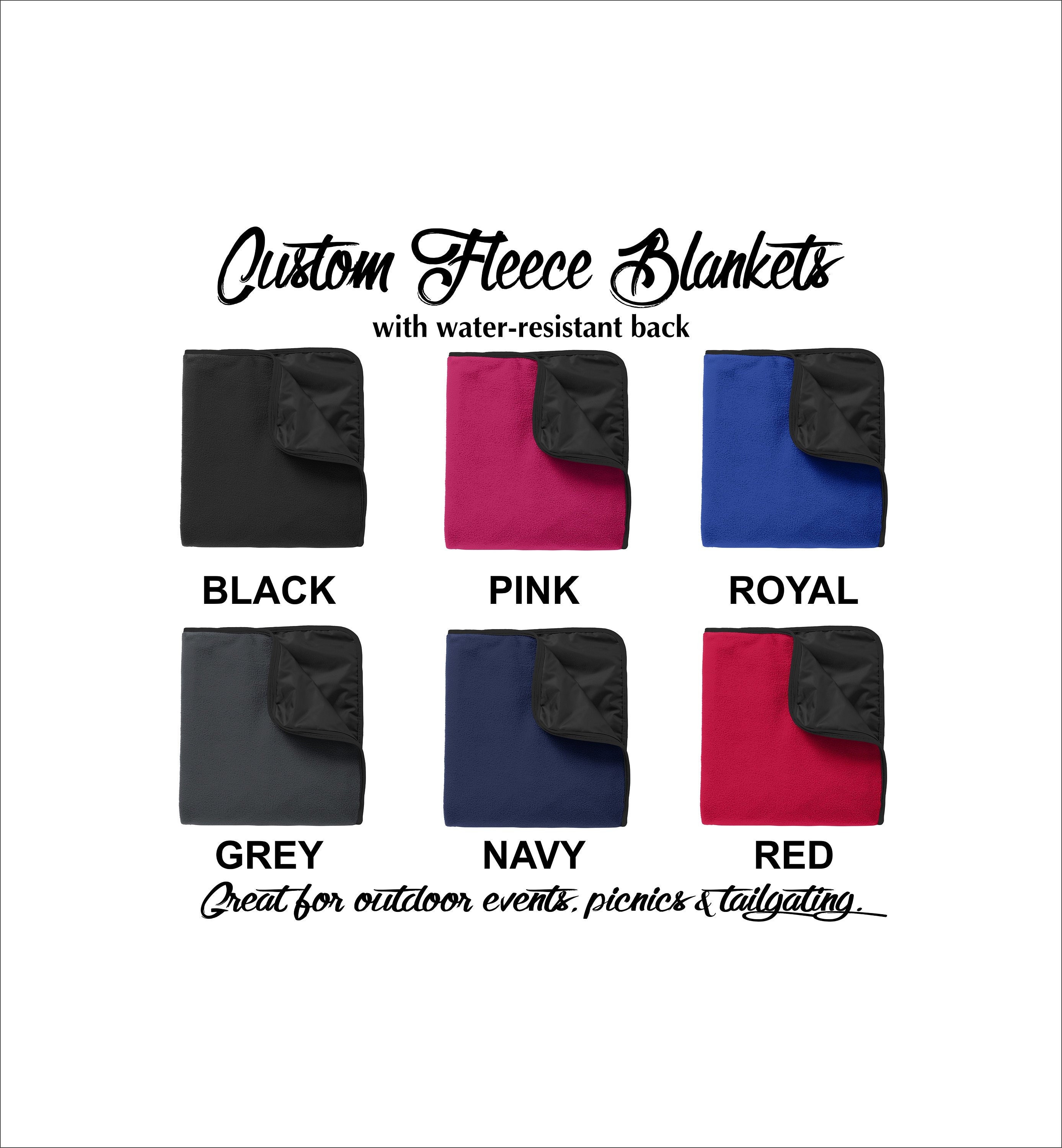 Personalized Fleece Blanket Water Resistant Fleece Blanket Etsy