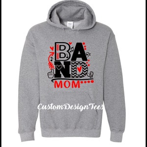 Band Mom Hoodie, Band Mom Sweatshirt, School Spirit Shirts, Custom Design Tees, Parent Shirt, High School Band, Band Shirt
