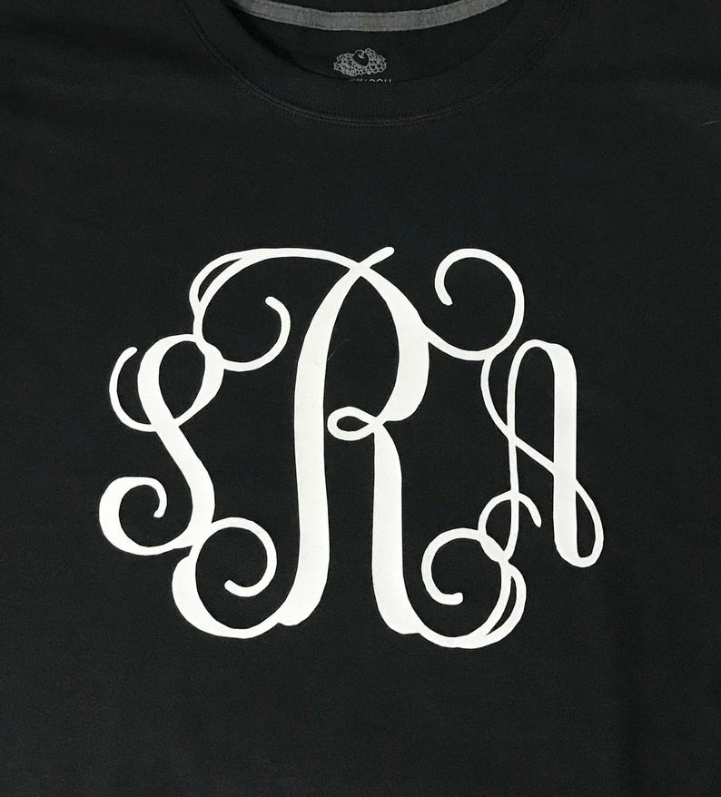 Monogram Shirt Initial Shirts Custom Design Tees Etsy