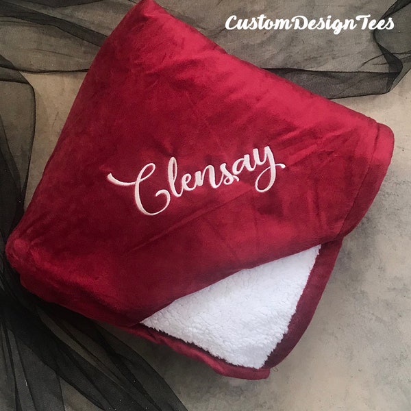 Personalized Blanket, Custom Gift for Her, Monogram Blanket, Personalized Sherpa Blanket, Monogrammed Throw, Gift for Him, Birthday Gift