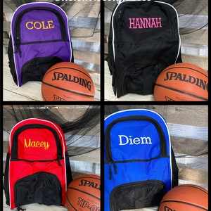 Personalized Sports Backpack, Cheer Bag, Custom Gym Bag, Embroidered Backpack, Basketball Bag, Soccer Bag, Personalized Bag, Equipment Bag image 3
