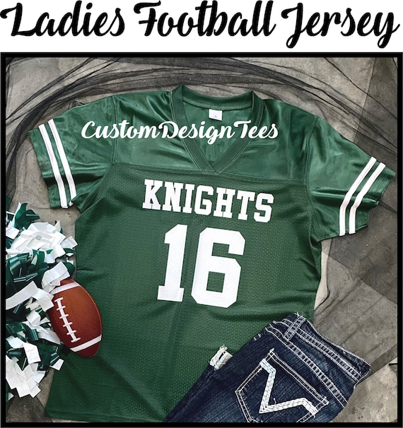 Ladies Football Jersey, Glittery Jersey, Football Mom Jersey, Cheer Team Jersey, Sister Jersey, Bachelorette Party Jersey, Custom Design Tee