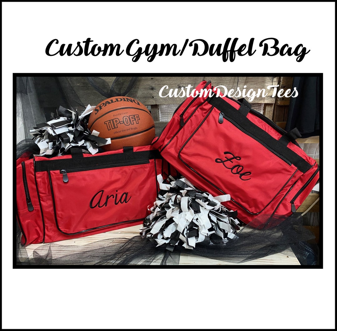 Custom Duffel Bag, Personalized Gym Bag, Gear Bag, Embroidered Duffel