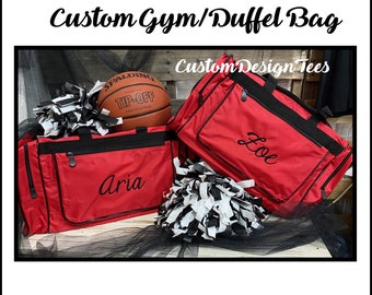 Custom Duffel Bag, Personalized Gym Bag, Gear Bag, Embroidered Duffel Bag, Monogrammed Duffel, Personalized Duffel, Sports Duffel Bag