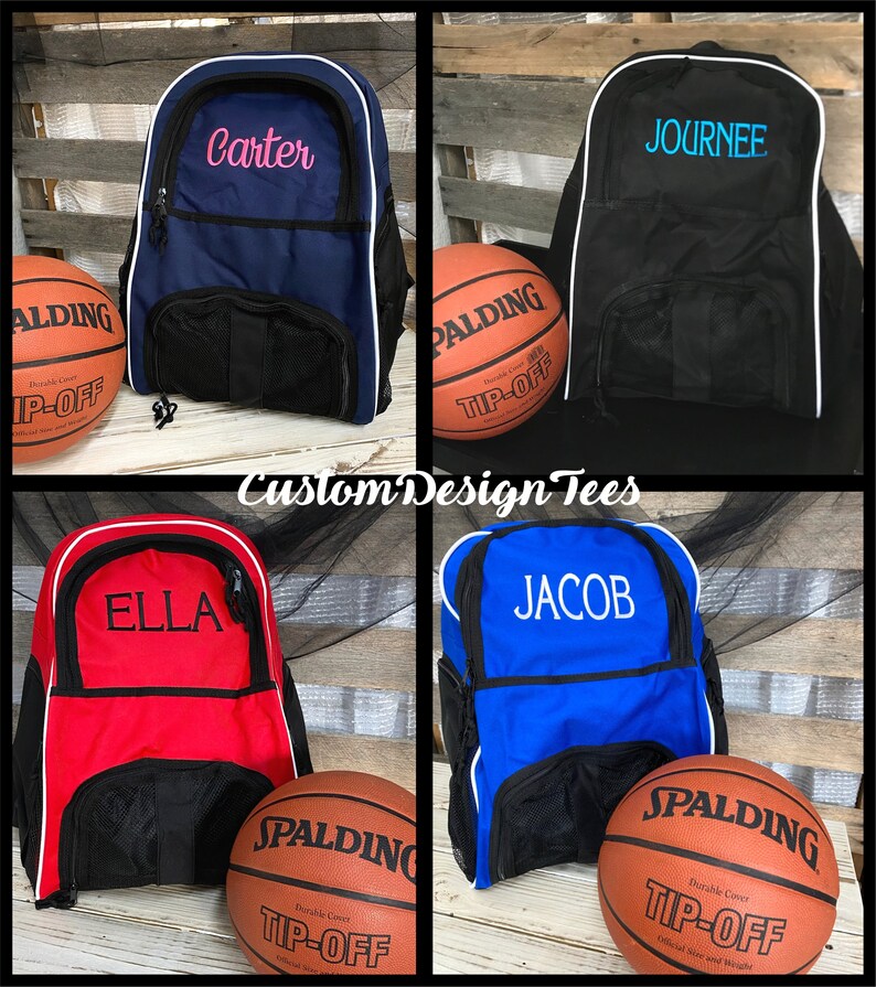 Personalized Sports Backpack, Cheer Bag, Custom Gym Bag, Embroidered Backpack, Basketball Bag, Soccer Bag, Personalized Bag, Equipment Bag image 5