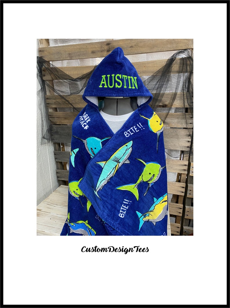 Kids Hooded Towels Personal Beach Towel Wrap Hooded Beach Etsy