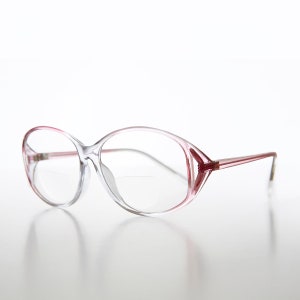 Pink Oval Old Fashion Bifocal Reading Glasses -  Blanche