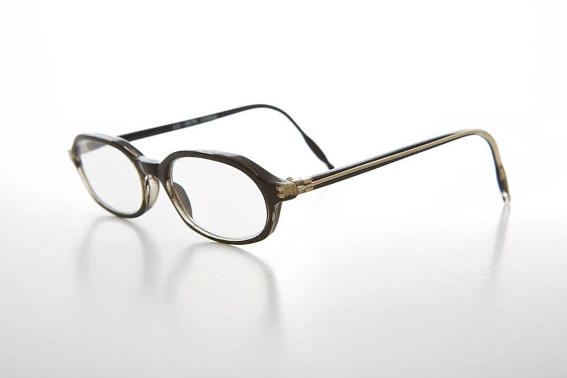 Black Half Frame Oval Reading Glasses / 1.25 / 1.75 / 2.25 / Etsy