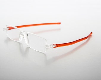 Red Folding Reading Glasses Vintage / Diopter 3.50- Paulie