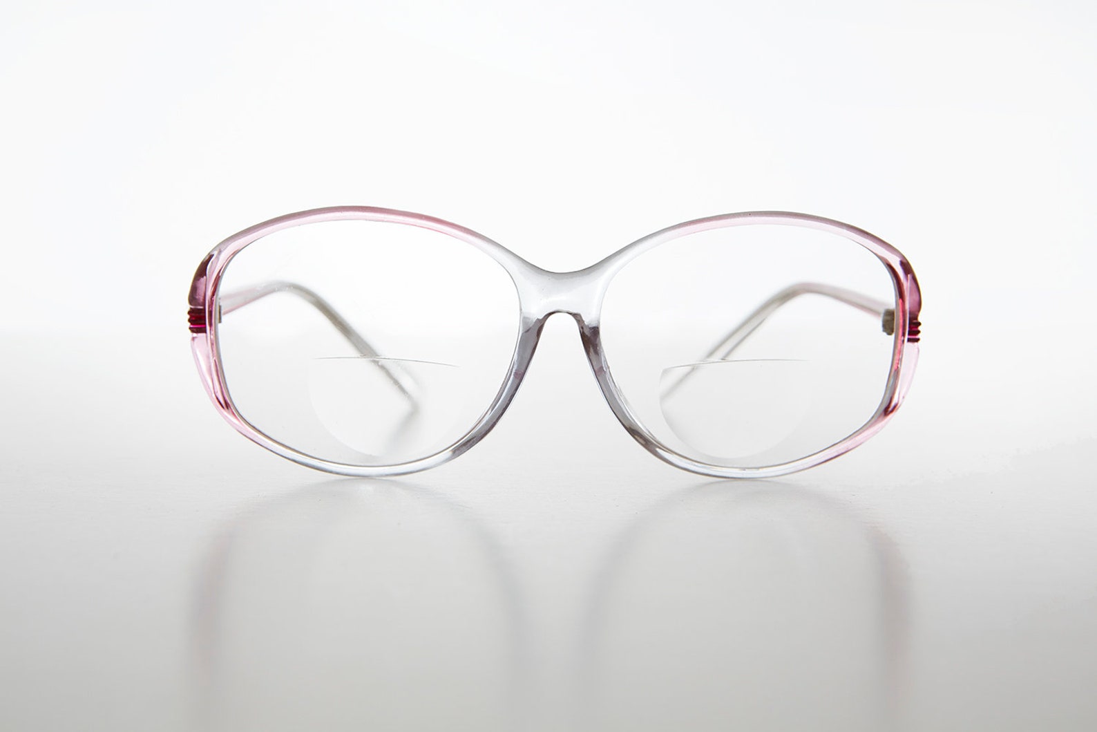 Oversized Oval Old Fashion Bifocal Reading Glasses / Pink / Etsy