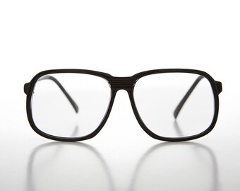 Big Square Black 80s Vintage Reading Glasses / Optical Quality /1.00 / 1.50 / 2.25 / 2.50 / 3.00 / 3.50 Diopters  - Harold