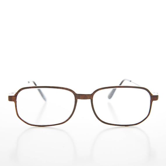 Brown Small Lightweight Rectangle Reading Glasses 
