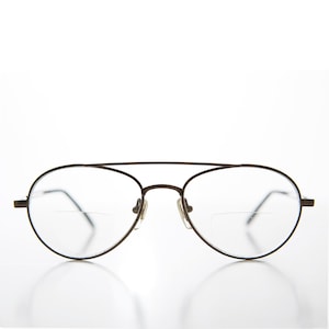 Small Bifocal Aviator Gunmetal Reading Glasses - Winner