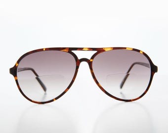 Simple Tortoise Bifocal Aviator Sunglass - Zander