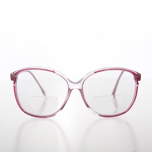 Różowe dwuogniskowe okulary do czytania dla kobiet - Sarah