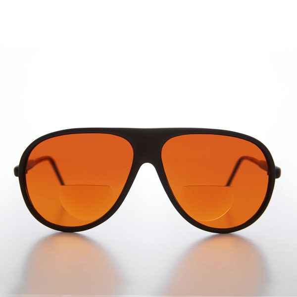 Aviator Bifocal Sun Reader with Amber Lens - Alpha