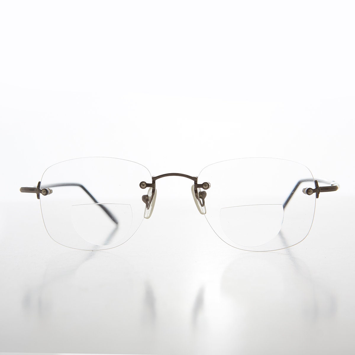 Rimless Bifocal Readers Silver Frame - Glassy