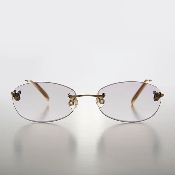 Gray Oval Rimless Reading Glasses - Lonnie