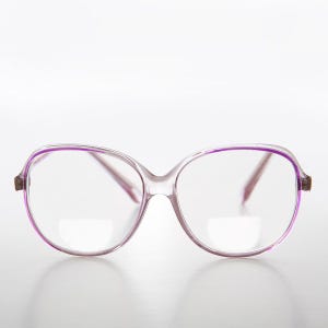 Women&#39;s Clear Purple Bifocal Reading Glasses - Justina