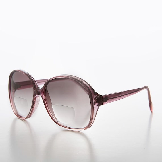Purple Bifocal Retro Readers with Tinted Lenses - Siren