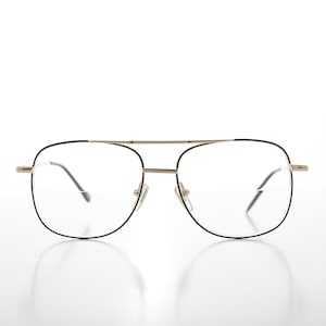 Silver and Black Aviator Reading Glasses - Wilton