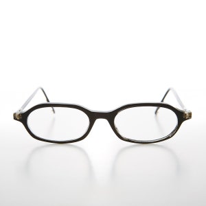 Black Half Frame Oval Reading Glasses - Holly