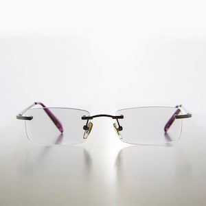 Rimless Reading Glasses Light Purple Tinted Lens - Dawn