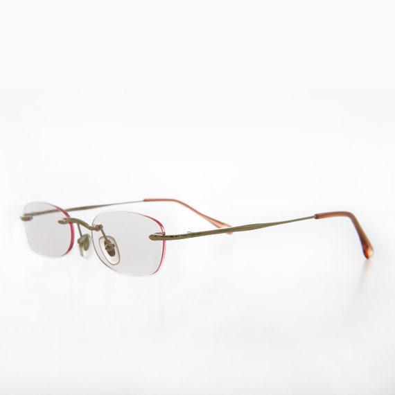 Buy Pink Rimless Tinted Rectangular Lens Reader Ryn Online in