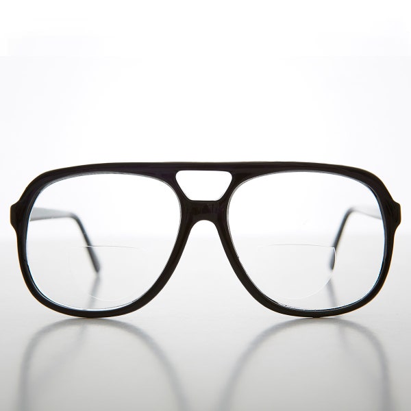 Grandes lunettes de lecture bifocales aviator noires - Ross