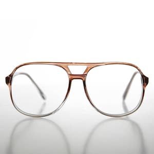 Square Brown Aviator Retro Reading Glasses - Irwin