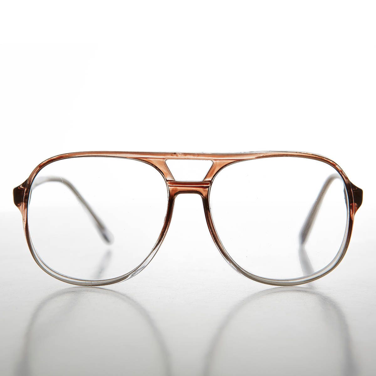 Buy Square Brown Aviator Retro Reading Glasses Irwin Online in - Main Image
